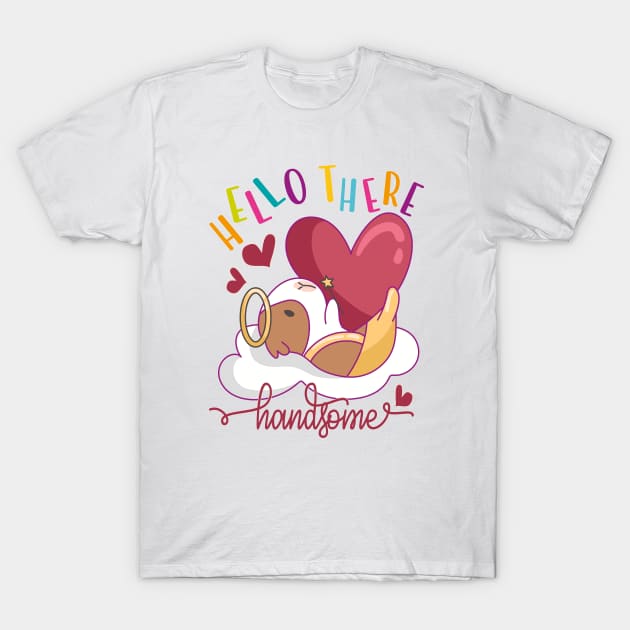 Guinea Pig on Cloud for Valentine's Day or Any Love Occasion T-Shirt by alcoshirts